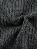 Knitted Distressed Diamond Pattern Raw Edge Sweater