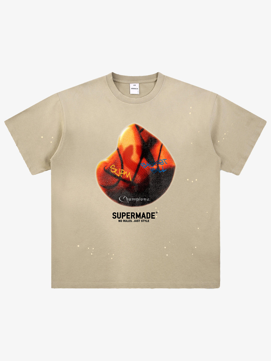 precipice Abstract Basketball Texture Graphic T-Shirt