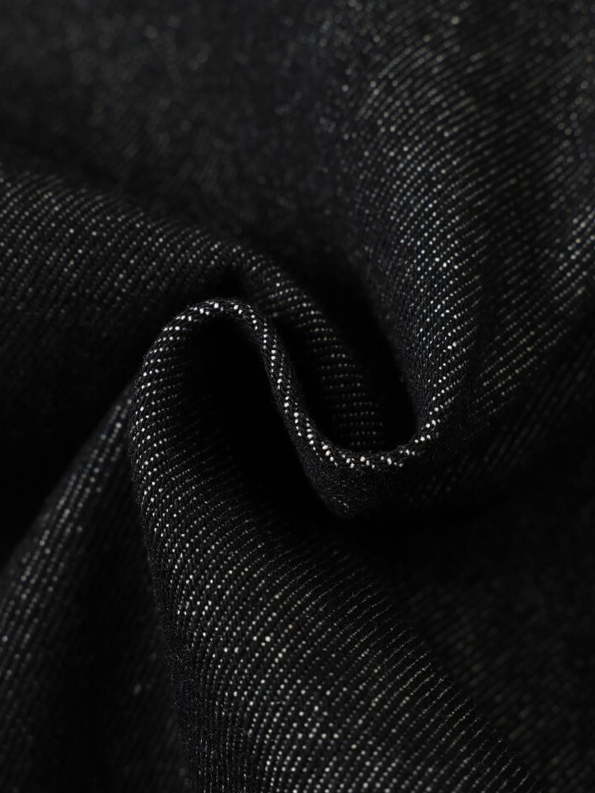 Stand Collar Clasp Detail Denim Jacket