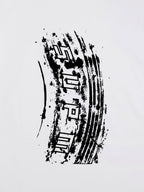 Tire Print Lettering T-Shirt