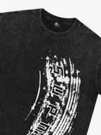 Tire Print Lettering T-Shirt