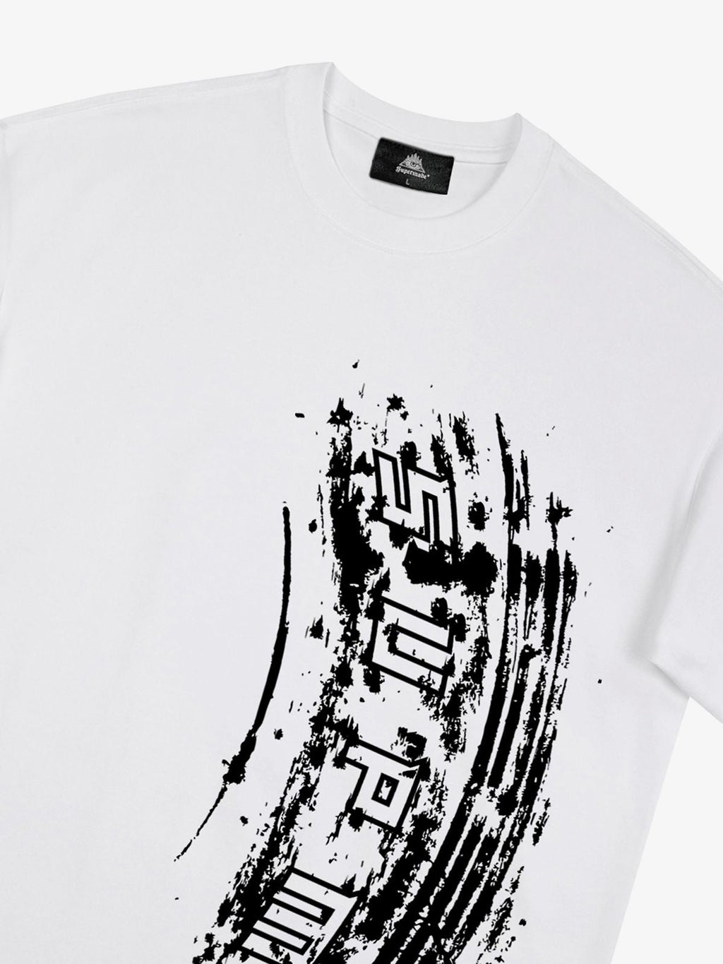 Tire Print Lettering T-Shirt