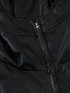 Street Wasteland Washed Cross Print Zip Up Hoodie - 2561