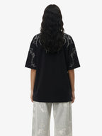 Thorn Embroidery Suede T-Shirt