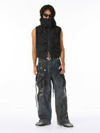 Heavy-Duty Multi-Pocket Multi-Zipper Vest