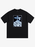 Gothic Cross Skull Graphic T-Shirt