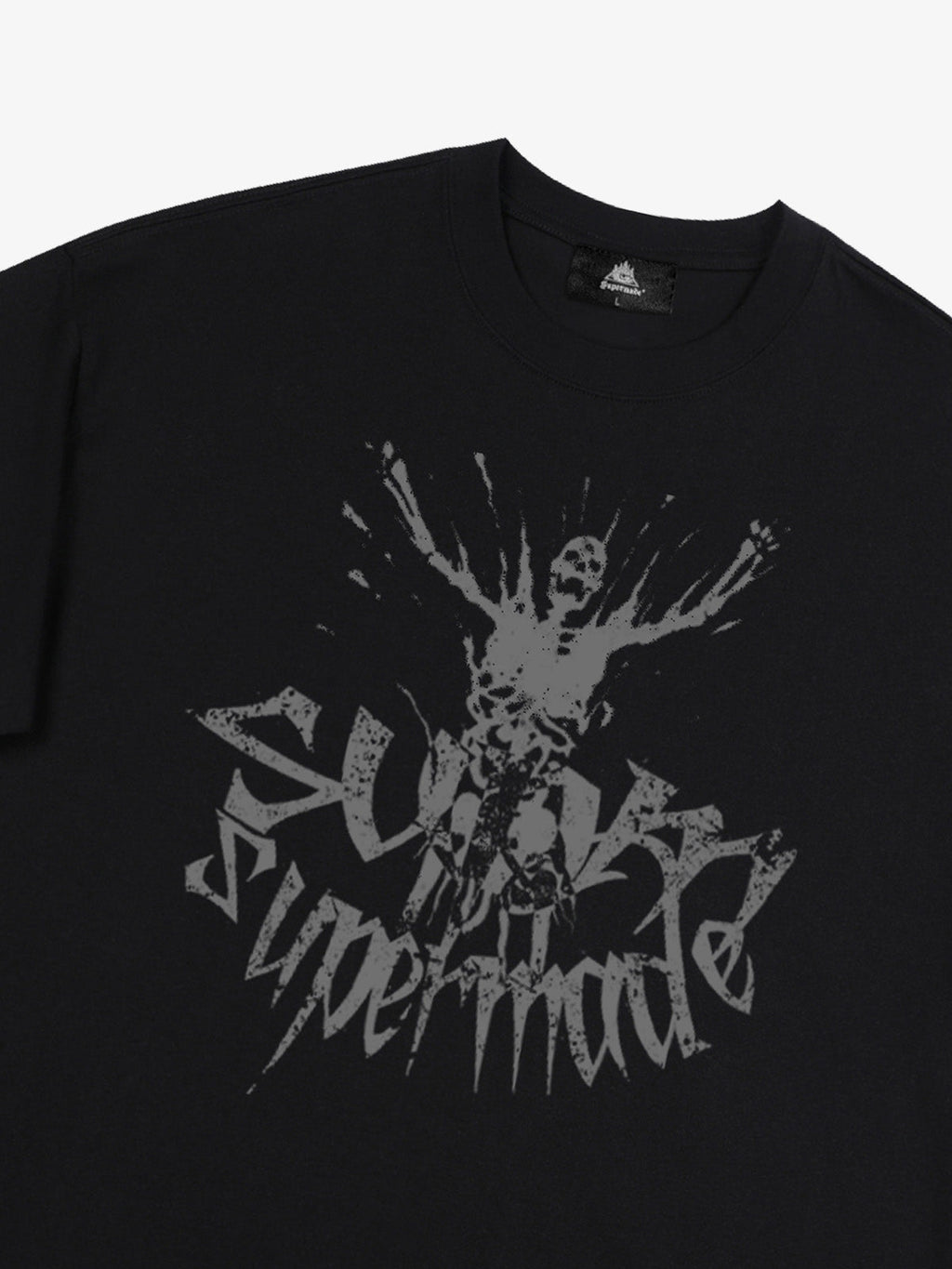 Gothic Skull Distressed Letter T-Shirt