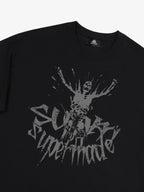 Gothic Skull Distressed Letter T-Shirt