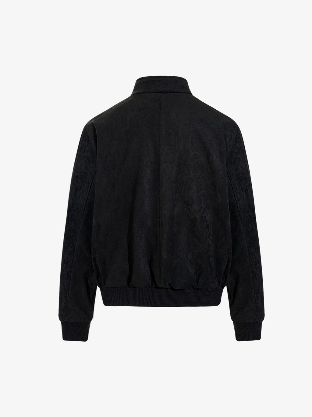 Vintage Stand Collar Metal Button-Structured Bomber Jacket