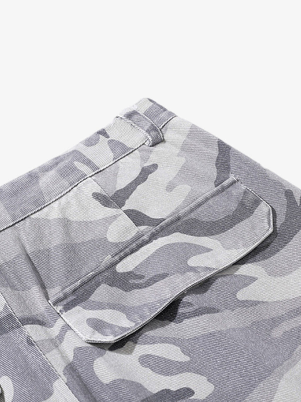 Snow Camouflage Machete Wide-Leg Cargo Barrel Pants - 2548