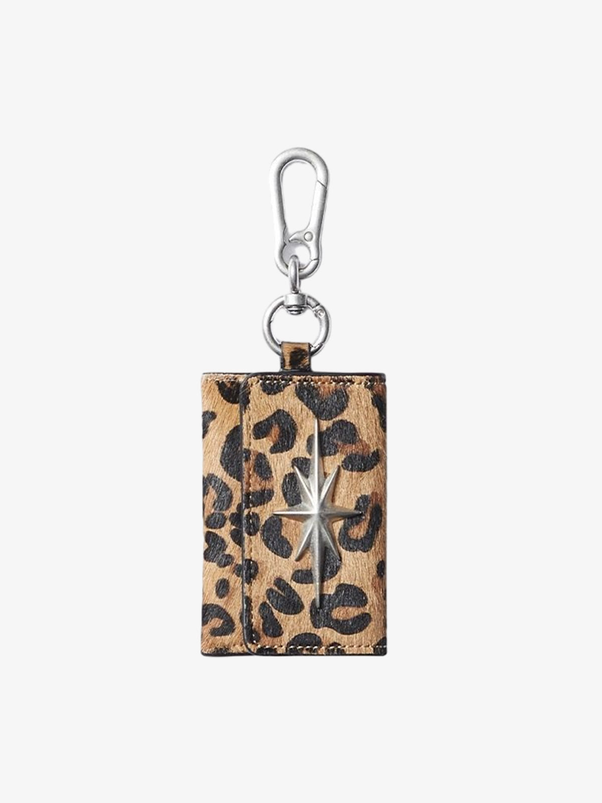 Streetwear Star Emblem Leather&Leopard Keychain Card Holder