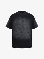 Washed Distressed Graphic Print T-Shirt