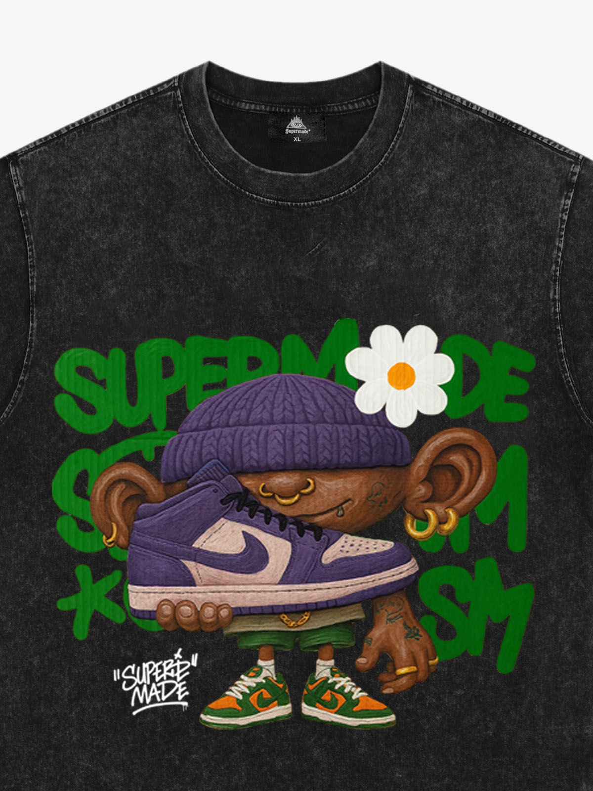 Street Cartoon Sneaker Graffiti Sneaker T-shirt