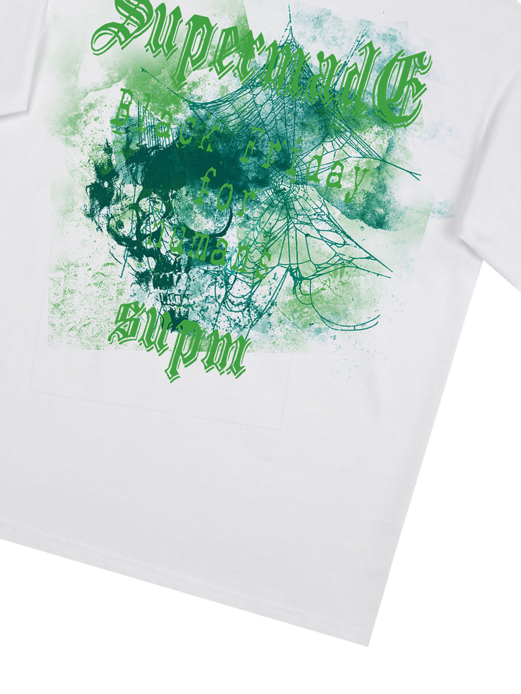 Gothic Skull Spiderweb Graphic T-Shirt