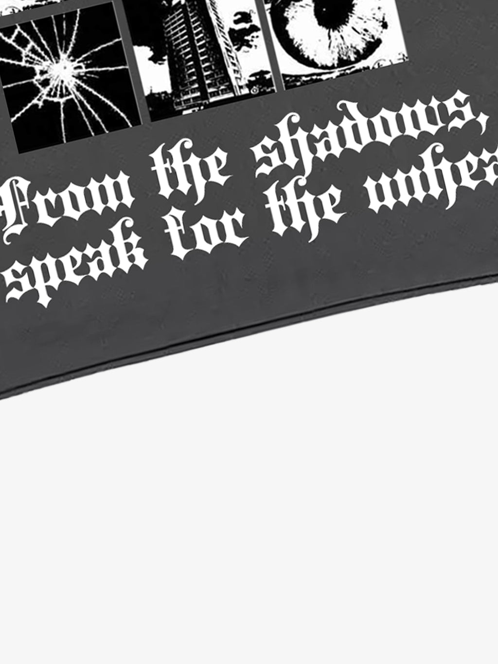 Gothic Text Graphic Cut-Off Sleeveless T-Shirt