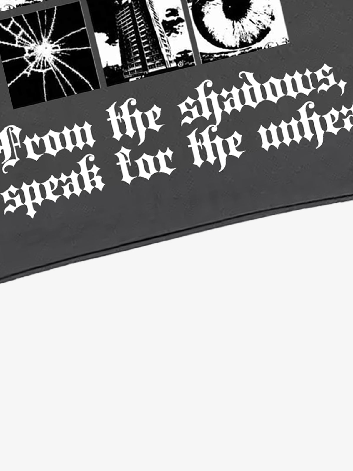 Gothic Text Graphic Cut-Off Sleeveless T-Shirt