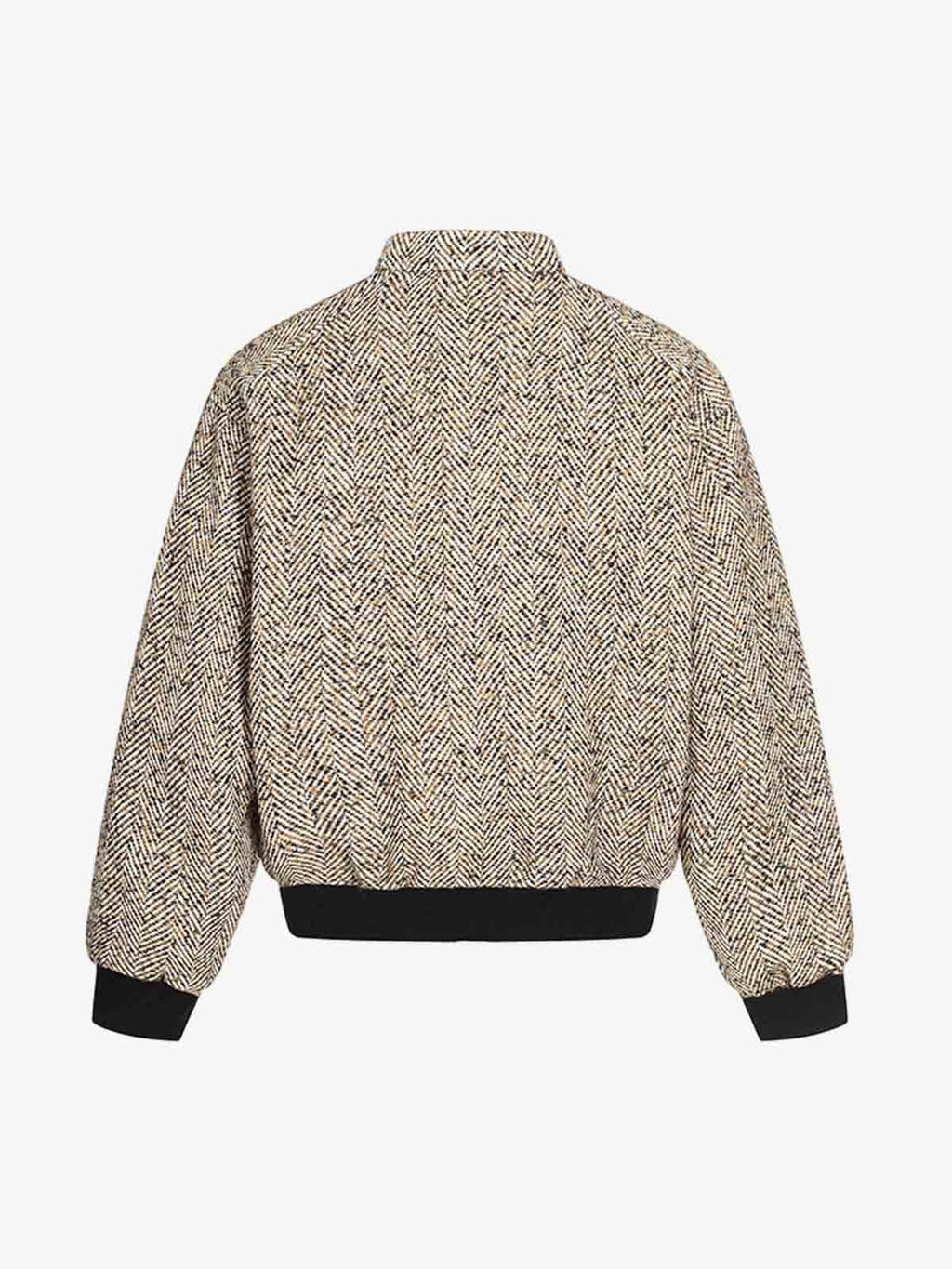 Vintage Herringbone Zip Up Jacket