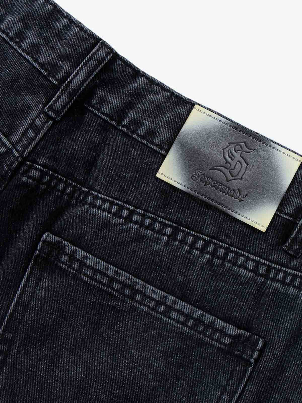 Contrast Stripe Panel Barrel Denim Jeans - 2607