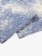 Cloud Texture Jacquard Effect Wide-Leg Jeans