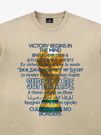 Washed World Cup Trophy Multi-Language Graphic T-Shirt