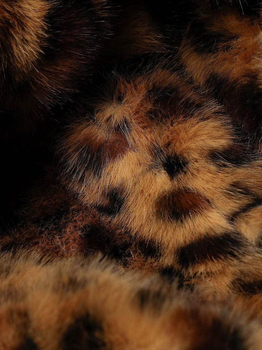 Tiger Print With Ears Hooded Fur Jacket