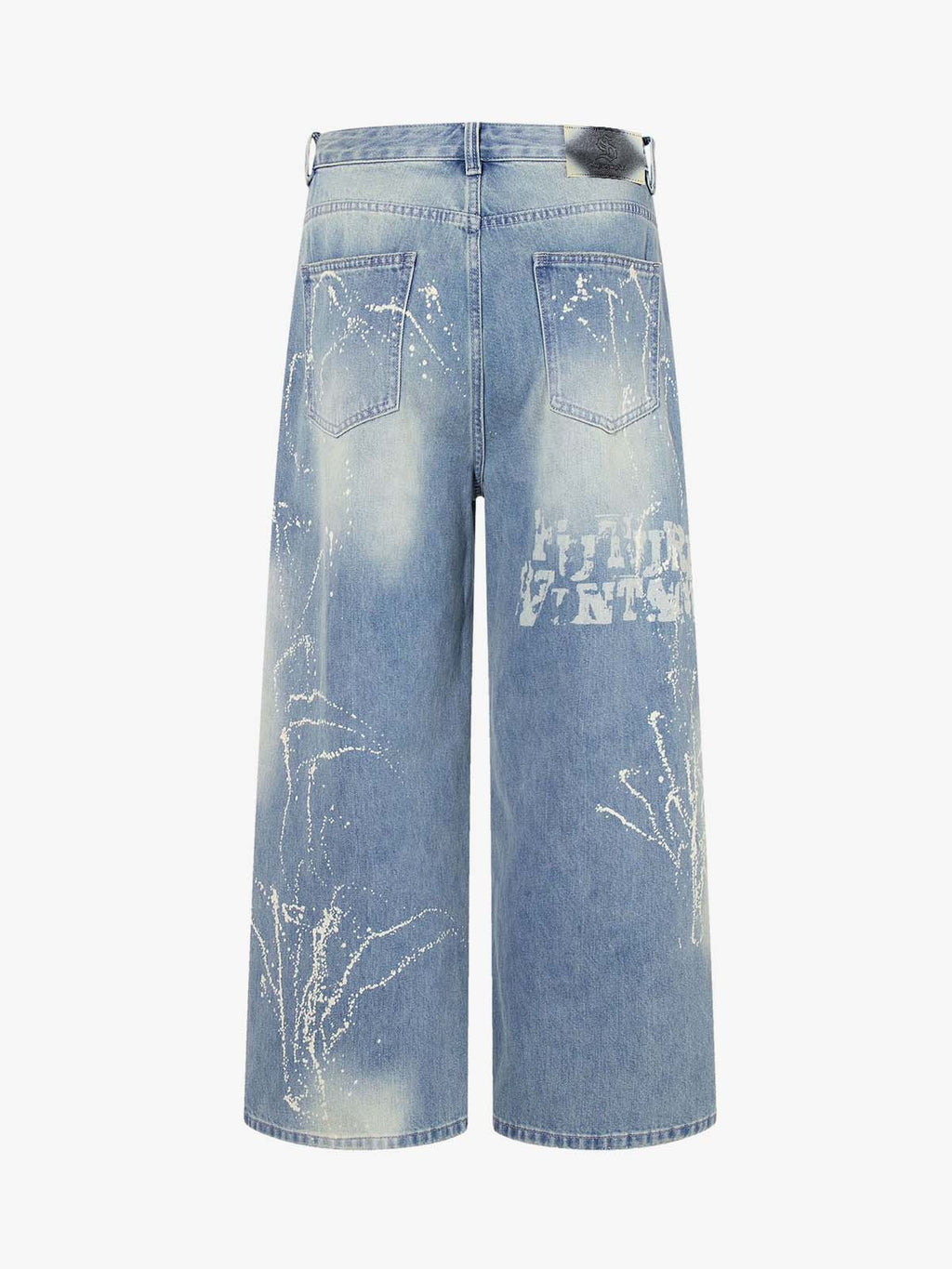 Tie-Dye Distressed Wide Leg Jeans