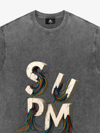 SPMD Letter Cable Graphic T-Shirt