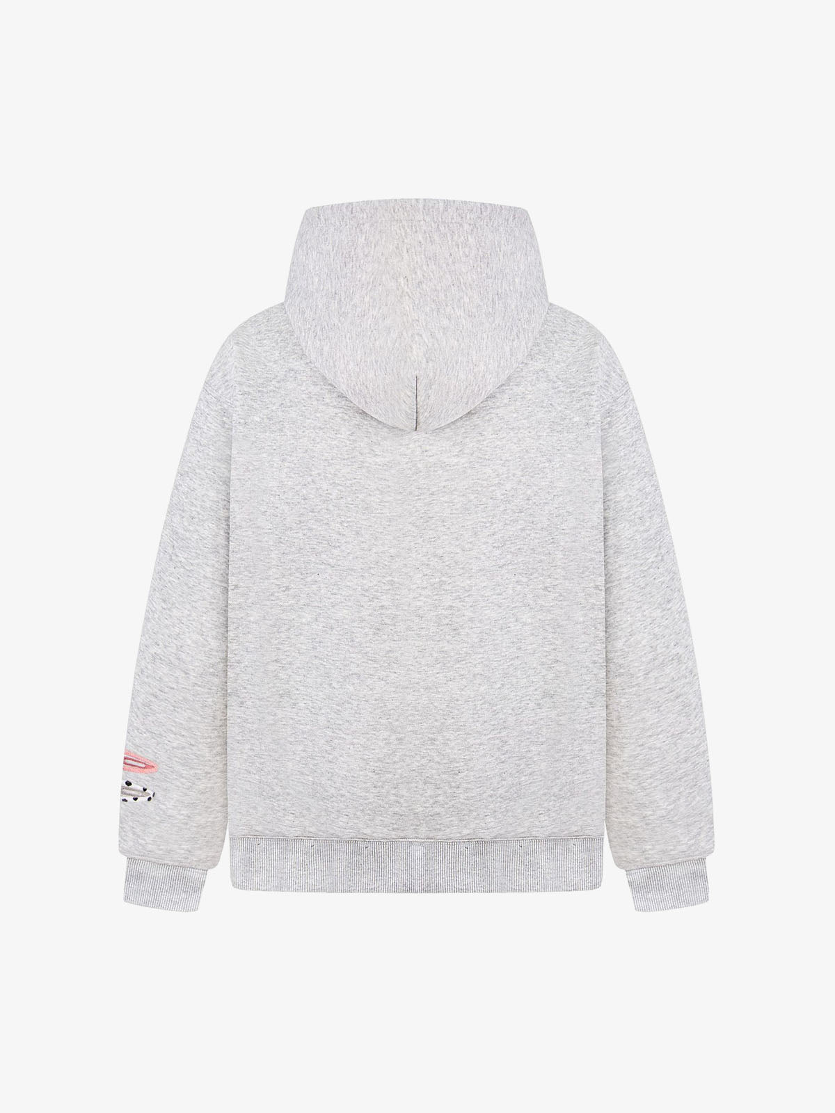 Detachable Hair Clip Decoration Zip Up Hoodie