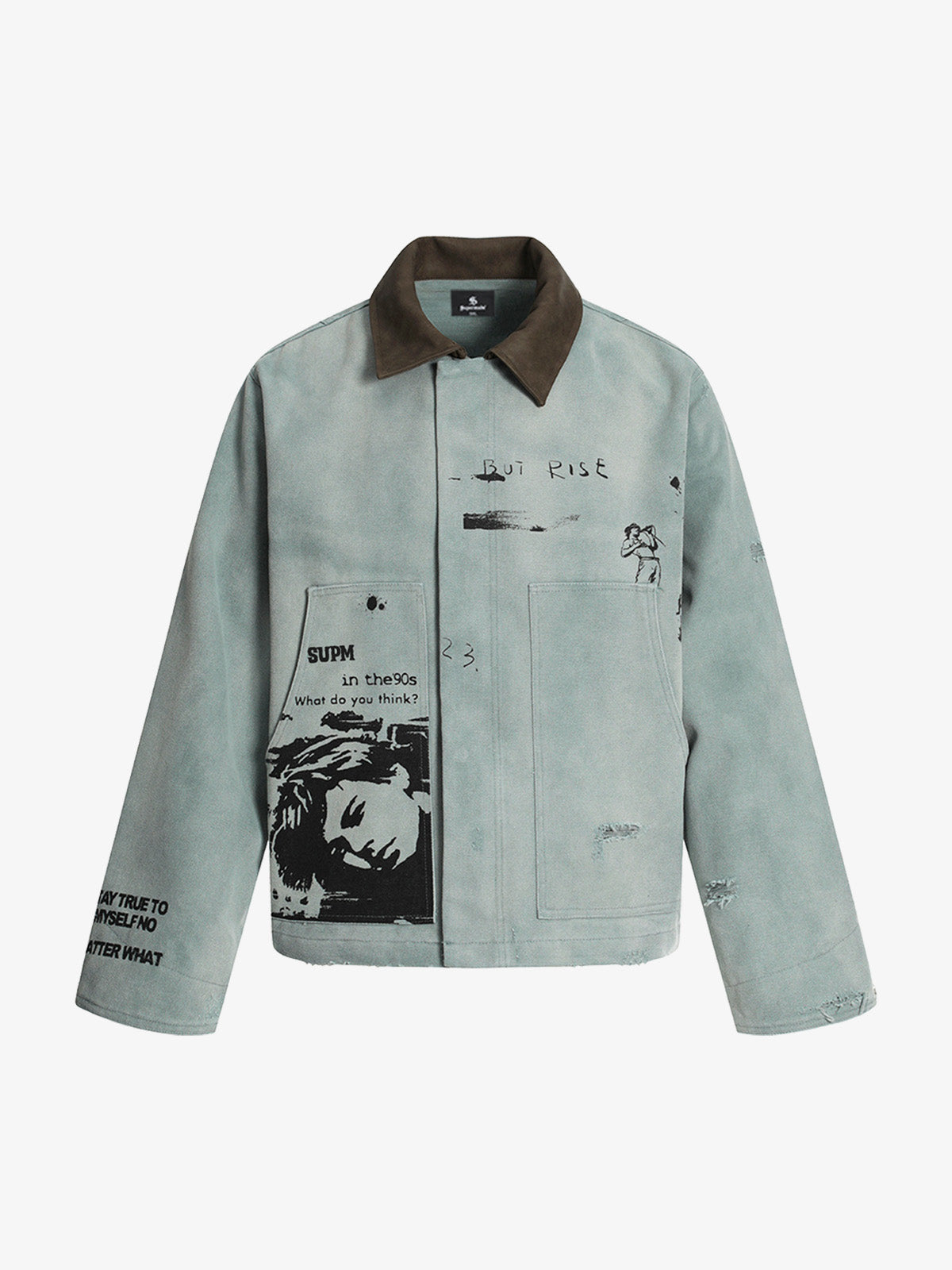 Vintage Washed Distressed Barn Work Jacket - 2582