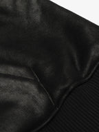 Vintage Leather Badge Fleece-lined Hooded Zip Bomber Jacket - 2547