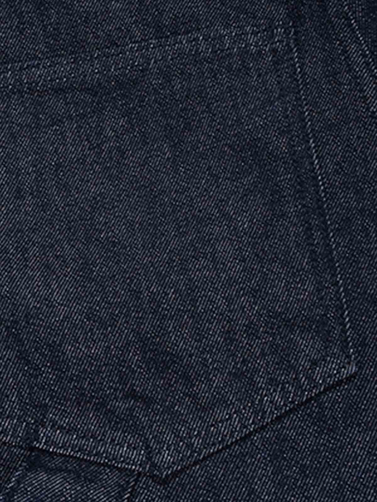 Pleated Panel Patchwork Denim Shorts