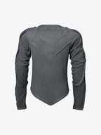 Vintage Washed Sculpted Seam Ribbed Long Sleeve T-Shirt
