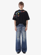 Denim Ripped Washed Distressed Jeans - 2503