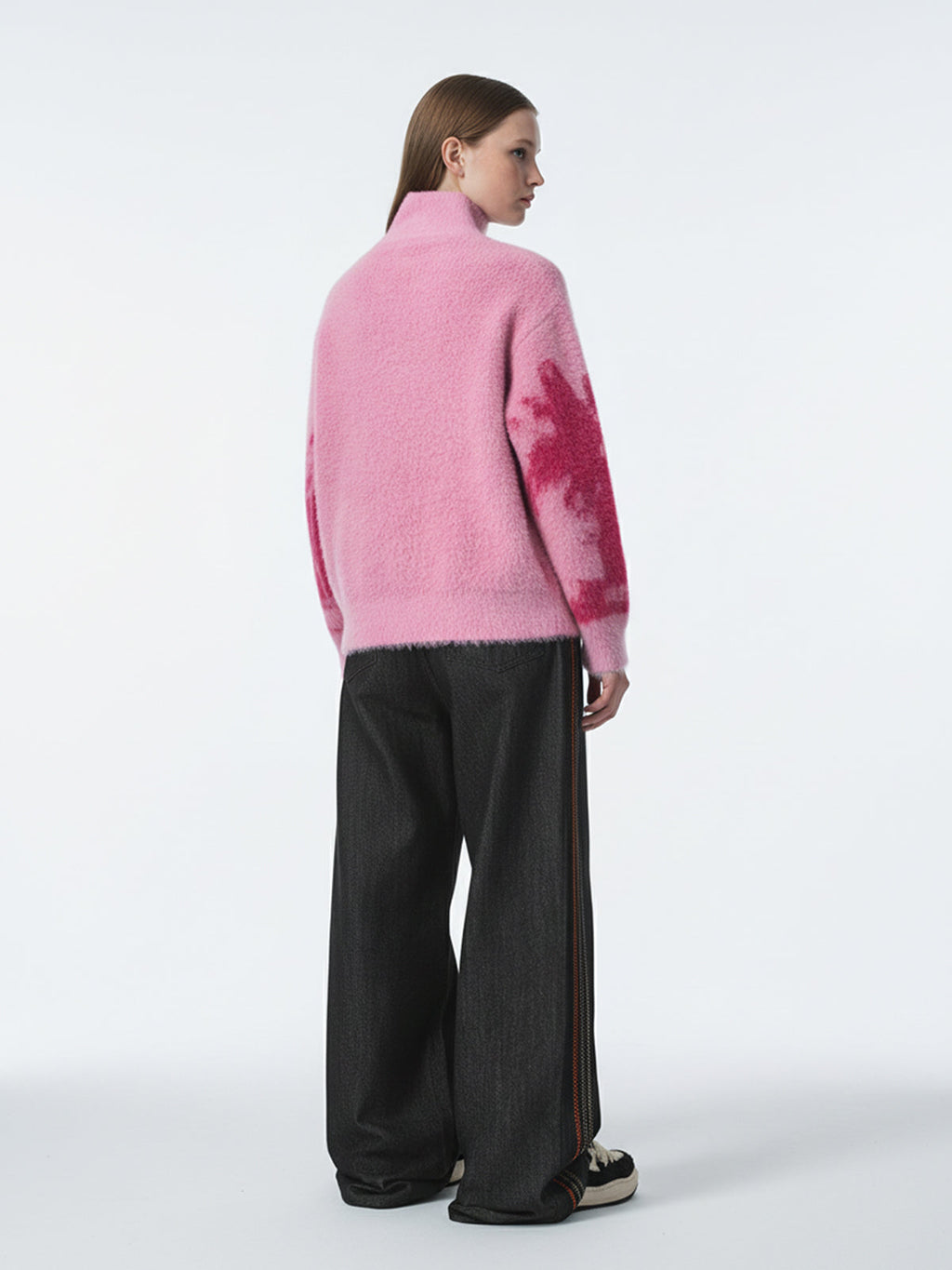 Street Subculture Angel Jacquard Cardigan Sweater