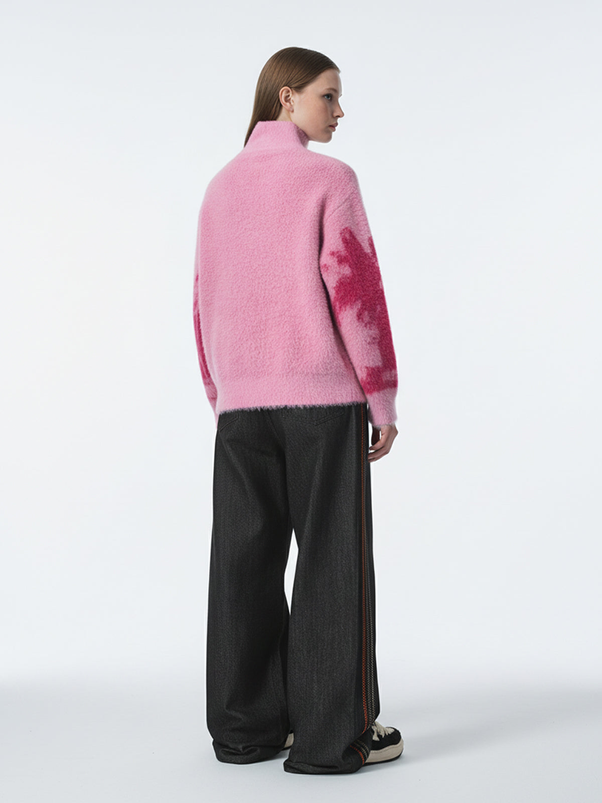 Street Subculture Angel Jacquard Cardigan Sweater