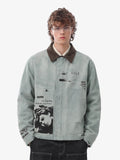 Vintage Washed Distressed Barn Work Jacket - 2582