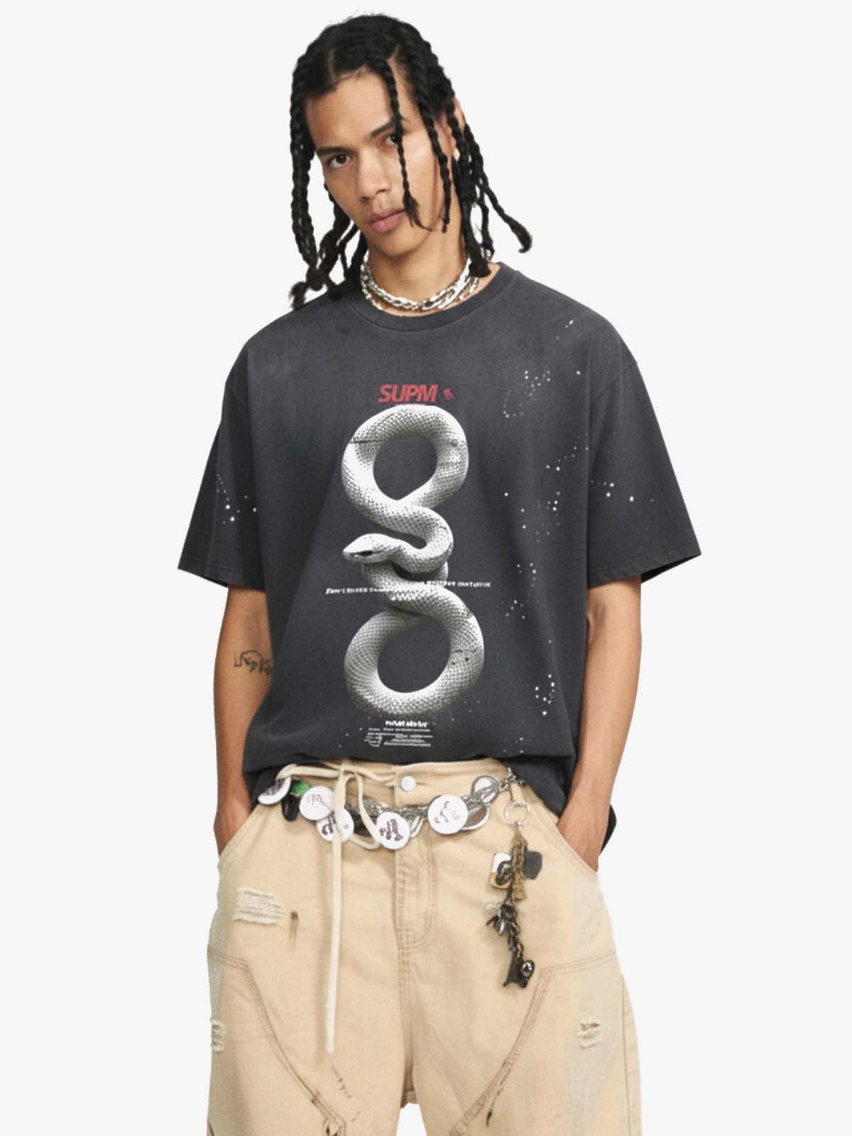 Realistic Snake Graphic T-Shirt