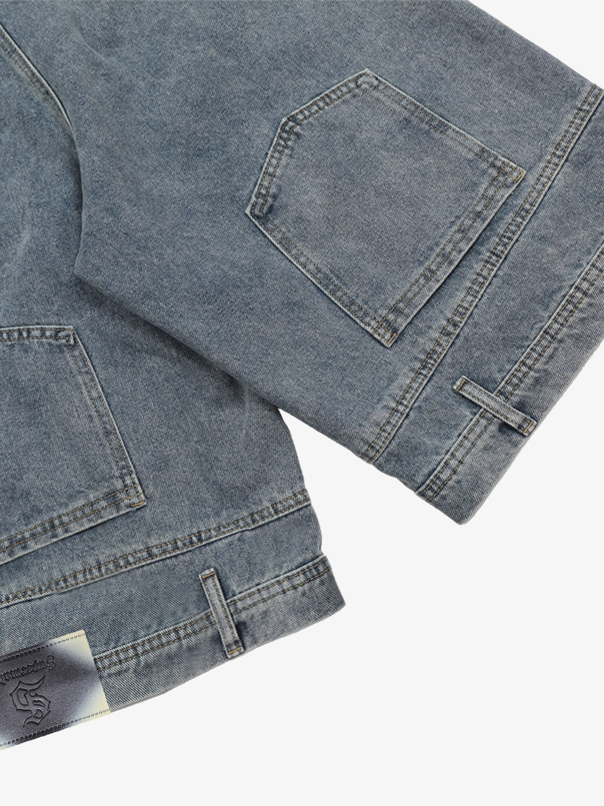 Washed Waistband Hem Jorts