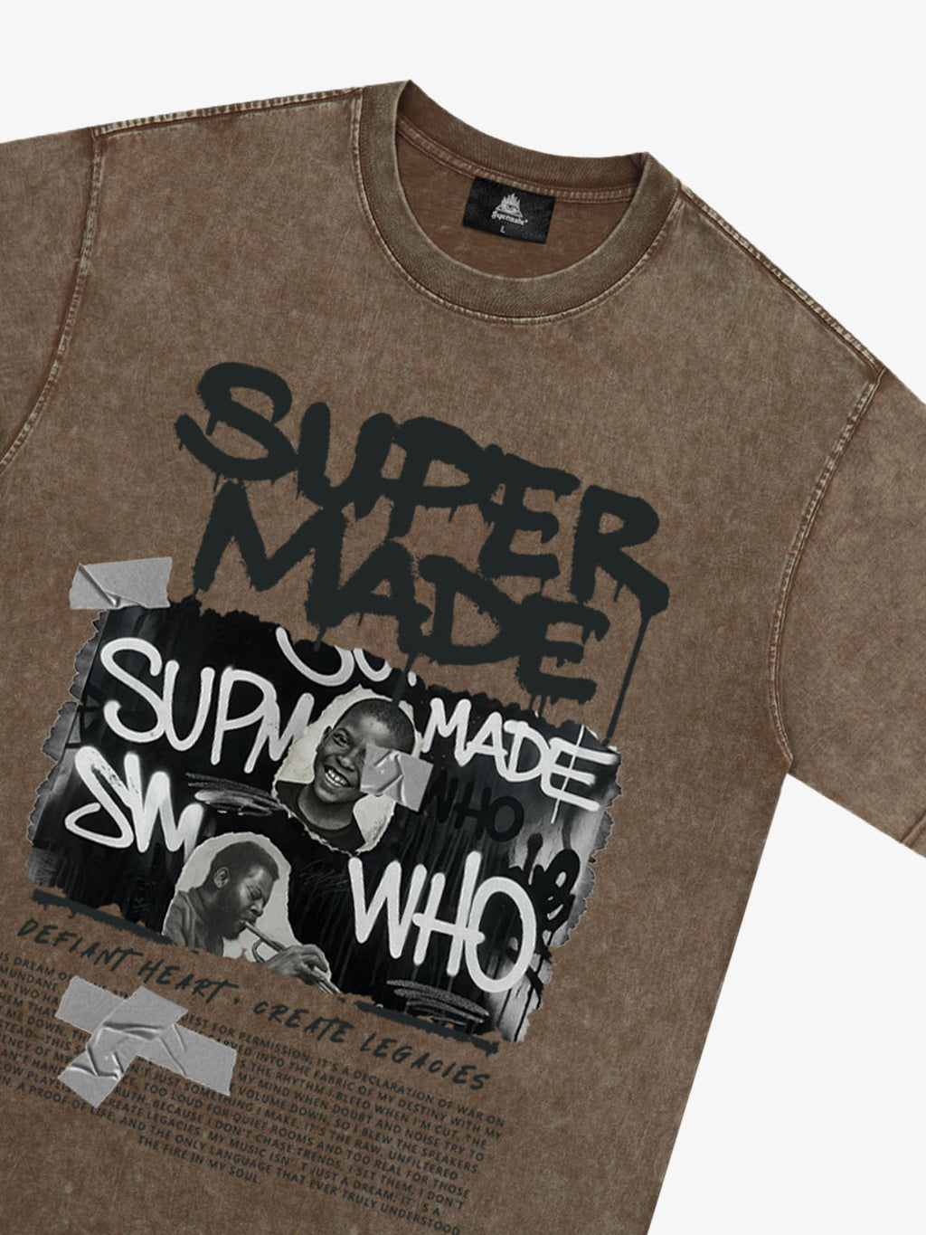 Streetwear Graffiti Character Collage Graphic T-Shirt