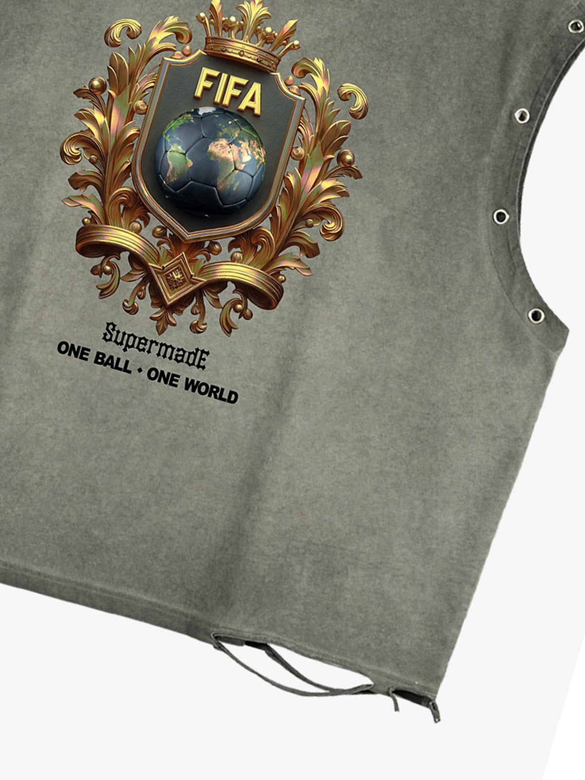 Distressed FIFA Crest Sleeveless T-Shirt