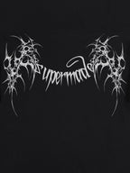 SUPM Gothic Sharp Letter Graphic T-Shirt