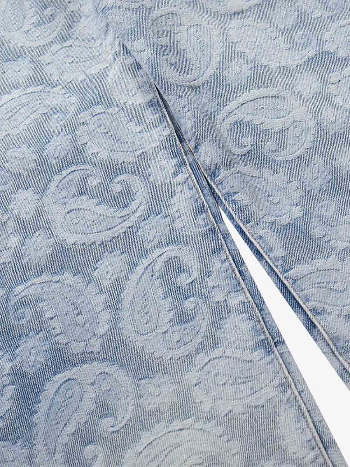 Floral Jacquard Denim Jeans