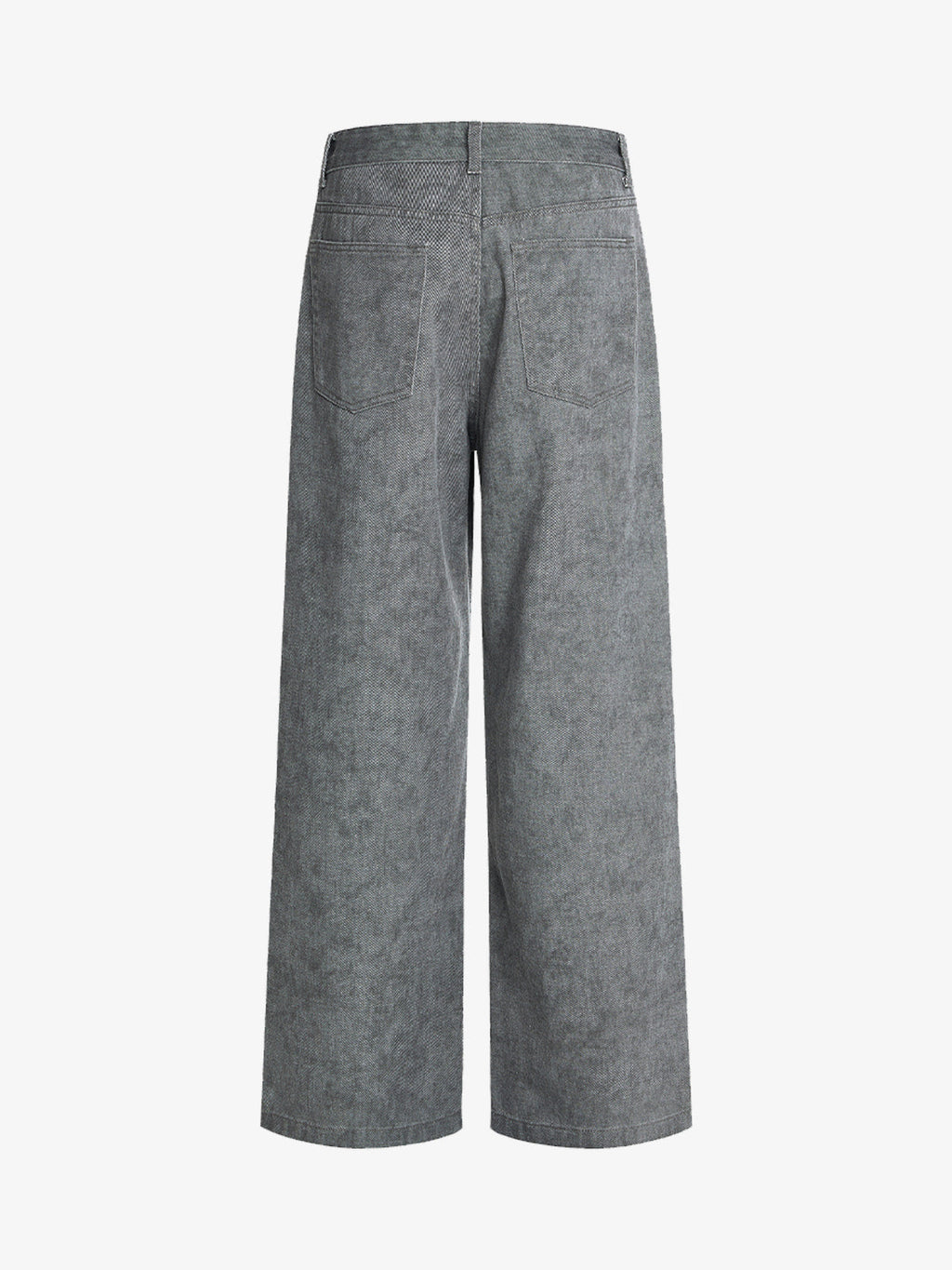 Retro Distressed Washed Texture Wide-Leg Pants