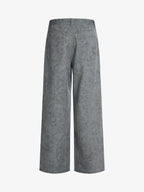 Retro Distressed Washed Texture Wide-Leg Pants