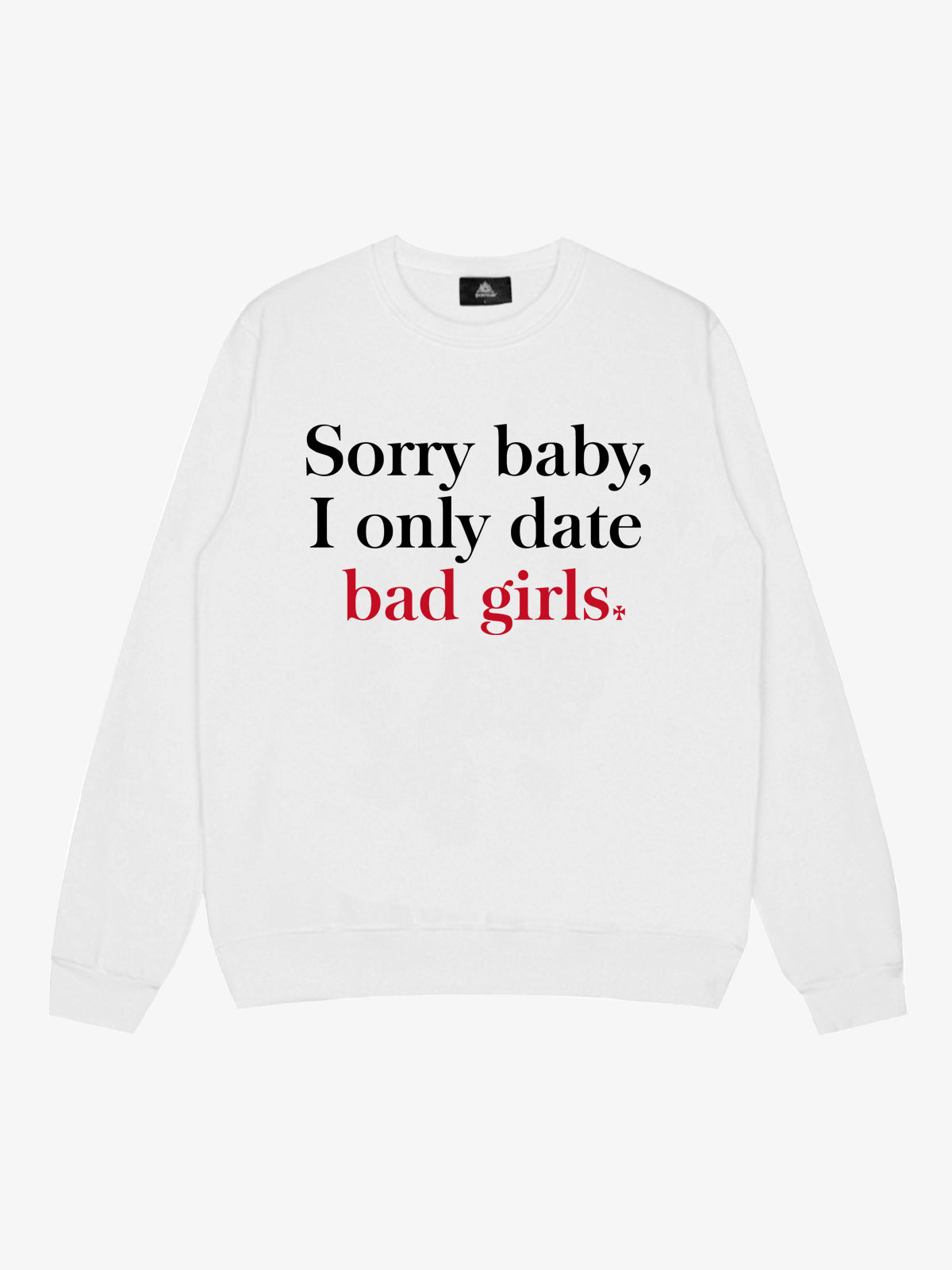 Street Contrast Design Slogan Print Round Neck Sweatshirt