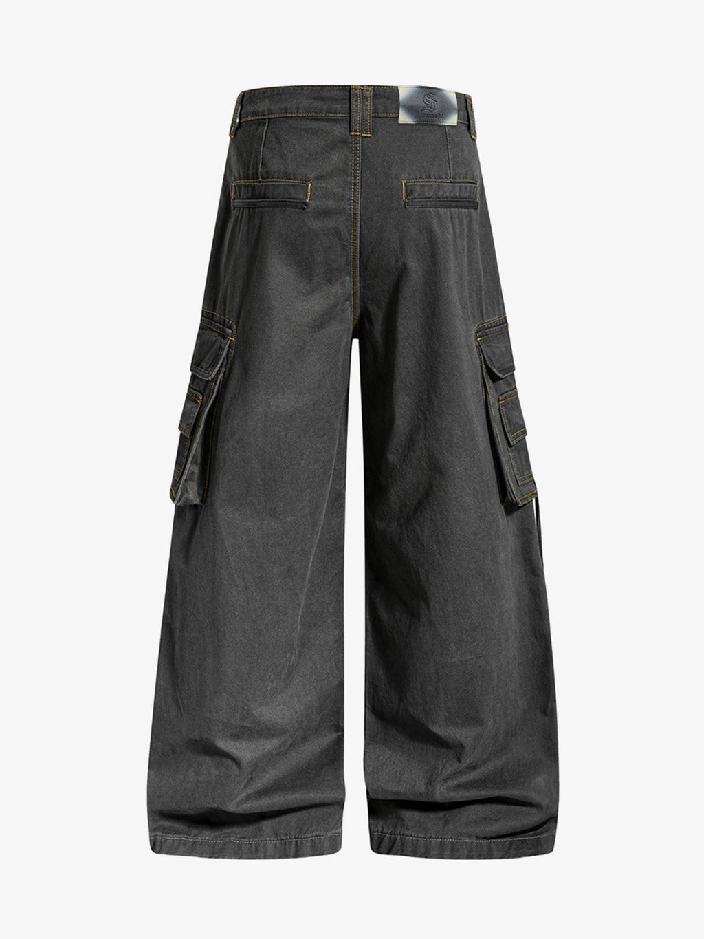Washed Safety Pin Graphic Cargo Pants
