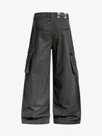 Washed Safety Pin Graphic Cargo Pants