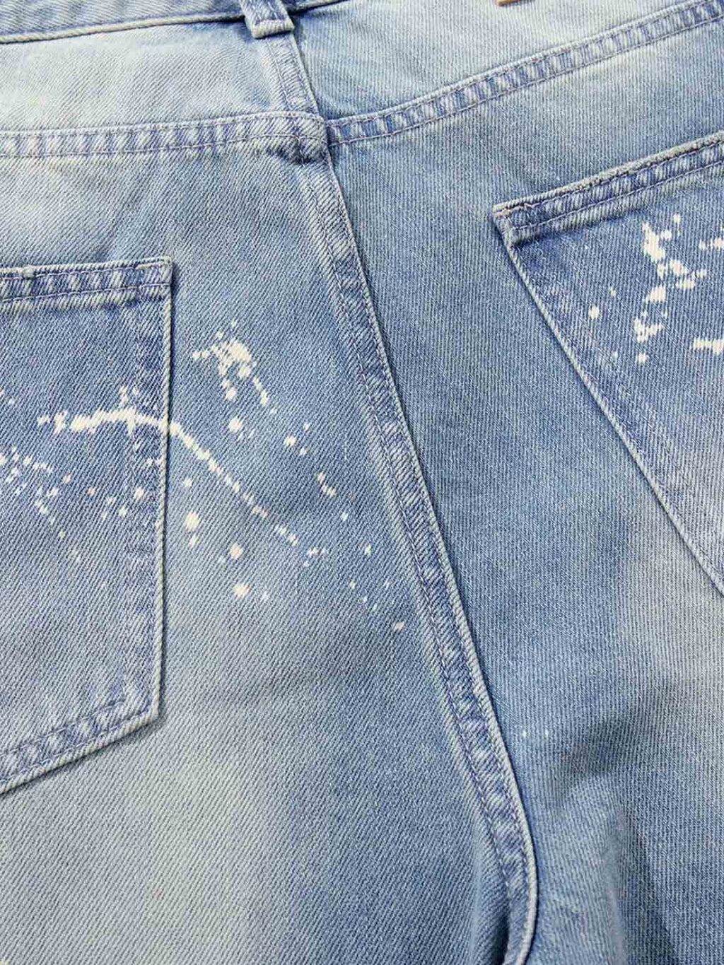 Tie-Dye Distressed Wide Leg Jeans