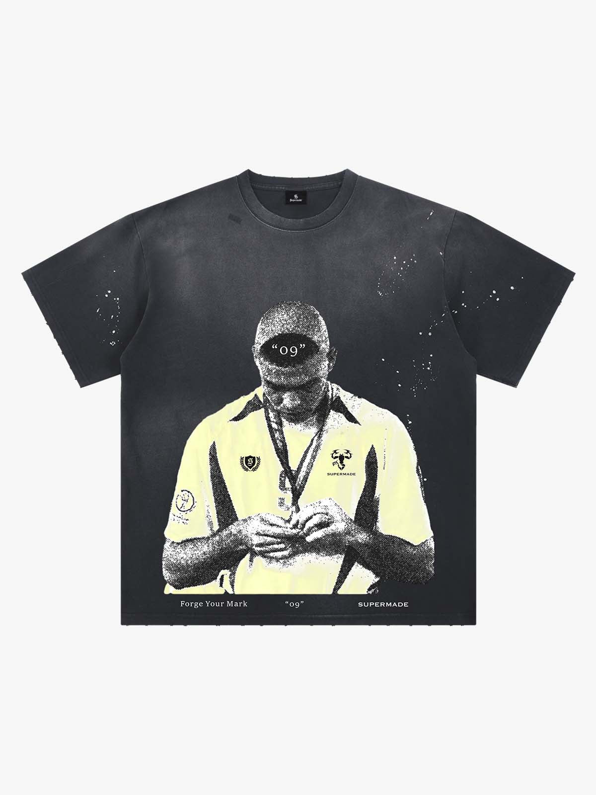 Vintage Soccer Figure Graphic T-Shirt
