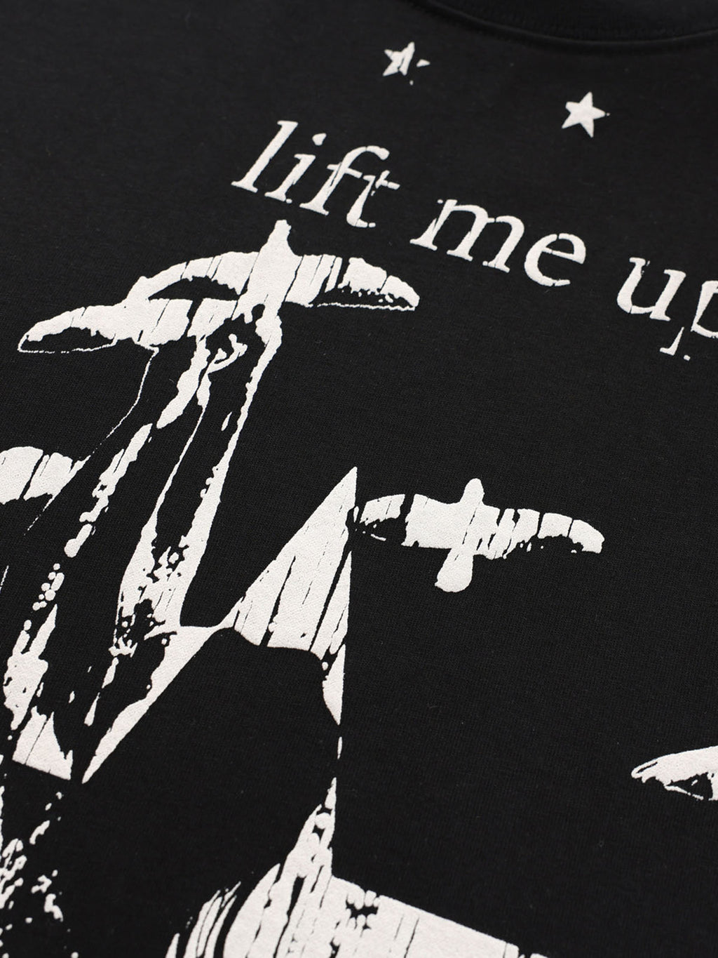 Retro Star Print Long-Sleeved T-Shirt